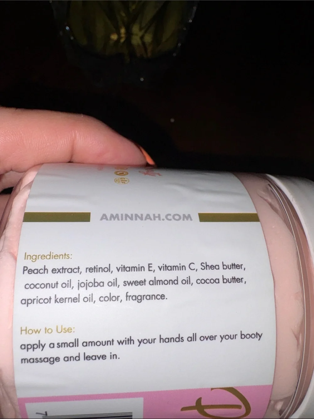 AMINNAH Peach Booty Butt Butter & Raspberry Vanilla Boobs Butter  NWT